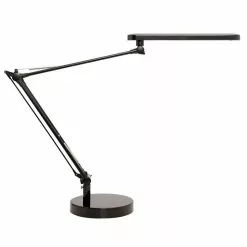 Unilux Schreibtischlampe Mambo LED, Schwarz, Mit Standfuß Und Tischklemme