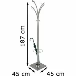 Haku-Möbel Garderobenständer 89776, Mit 12 Haken, Metall, Silber -Tischlampen Verkäufe 62976973cad3c45cc7791ed75ba482bbd301a41b garderobenstaender haku moebel 89776