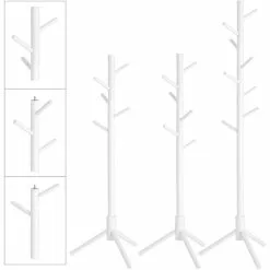 Vasagle Garderobenständer RCR04WT, Mit 8 Haken, Holz, Weiß -Tischlampen Verkäufe 64b7a1c6cedff170726abf591e19c94d068e2393 garderobenstaender vasagle rcr04wt