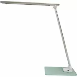 Unilux Schreibtischlampe Popy LED, Dimmbar, Weiß, Mit Standfuß