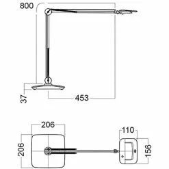 Luxo Schreibtischlampe Split LED, Dimmbar, Schwarz, Mit Tischklemme -Tischlampen Verkäufe 6691c26c5fd4f38532dd9141d598d1dd1f93ba32 schreibtischlampe luxo split led