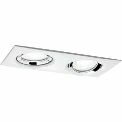Paulmann Einbaustrahler Nova Plus Weiß GU10 LED, 2 X 470 Lm, 6 W, Schwenkbar, Dimmbar, Eckig, IP65