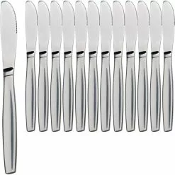 Gräwe Menümesser Königstein, Edelstahl 18/0, Rostfrei, Silber, 12 Stück