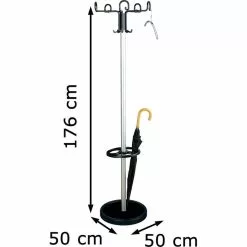 Kerkmann Garderobenständer Prima, 6710, Mit 15 Haken, Metall, Silber / Schwarz -Tischlampen Verkäufe 700345054c4ca4ae3e3675a2c265bcfdf5aee4c9 garderobenstaender kerkmann prima 6710
