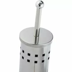 Relaxdays WC-Bürste Rund, Silber, Bürstenhalter Aus Edelstahl -Tischlampen Verkäufe 721e6ed5db1efbed8baf39e4d95046ec672f4f30 wc buerste relaxdays rund silber