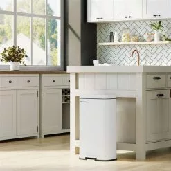 Songmics Mülleimer LTB03WT, Weiß, Aus Kunststoff, 30 Liter -Tischlampen Verkäufe 72b73ff9bb153625eeabe289aac0c56f952e6abd muelleimer songmics ltb03wt weiss