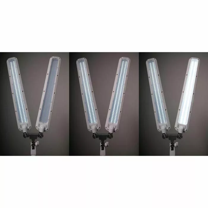 Maul Schreibtischlampe Maulcraft Duo LED, Dimmbar, Zwei Leuchtenköpfe, Weiß, Mit Tischklemme 5 Maul Schreibtischlampe Maulcraft Duo LED, Dimmbar, Zwei Leuchtenköpfe, Weiß, Mit Tischklemme – Bild 5