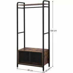 Vasagle Garderobenständer XHSR22BX, Vintage, Mit Schuhablage, Metall / Holz, Schwarz / Braun -Tischlampen Verkäufe 78bc731f2182e0d823ea394e3a497a4bb83ee34b garderobenstaender vasagle xhsr22bx vintage