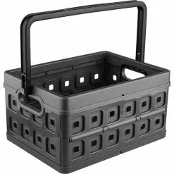 Sunware Klappbox Square, 57500636, 24 Liter, Mit Griff, Anthrazit, 43,5 X 31 X 21,3 Cm
