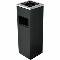 Böttcher-AG Aschenbecher 1122200, Kombi-Ascher Aus Stahl, 16 Liter, Schwarz