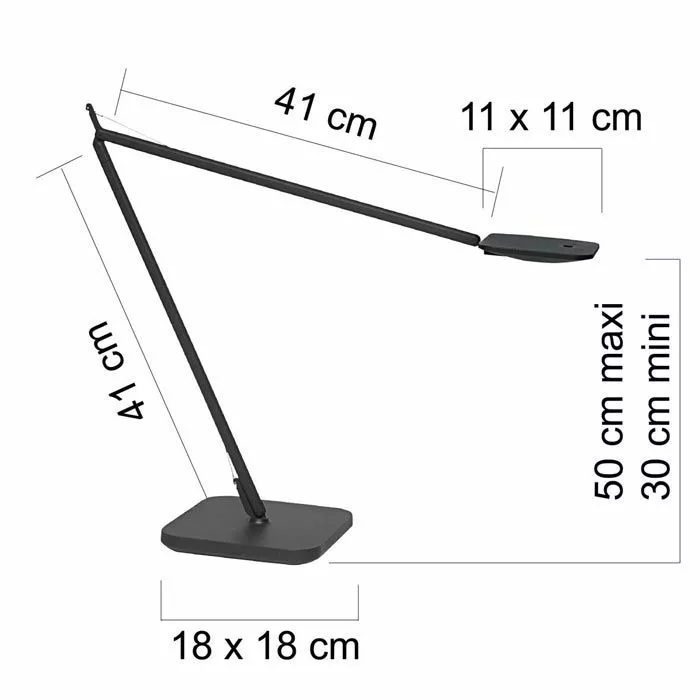 Unilux Schreibtischlampe Magic LED, Dimmbar, Schwarz, Mit Standfuß 5 Unilux Schreibtischlampe Magic LED, Dimmbar, Schwarz, Mit Standfuß – Bild 5