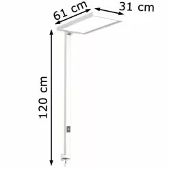 LEDmaxx Schreibtischlampe Luka Up & Down LED, Tischklemme, Dimmbar, Lichtsensor, Weiß -Tischlampen Verkäufe 7db552ea21258fd5a831bbdcc6cfdcc00309213a schreibtischlampe ledmaxx luka up und down led