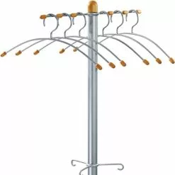Alco Garderobenständer 2805, Mit 3 Haken Und 6 Kleiderbügeln, Metall, Silber -Tischlampen Verkäufe 81772f74ec0ba30d58269a89e074b98a26eb773a garderobenstaender alco 2805