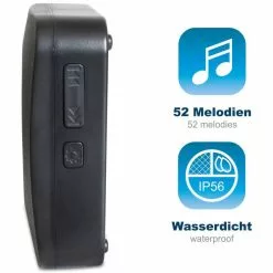 Eaxus Türklingel Drahtlose Türklingel, Funk Set Mit 2 Empfängern, Kabellos, Bis 200 M -Tischlampen Verkäufe 826c6bad66556f07ffb72cb4152e70725048e22c tuerklingel eaxus drahtlose tuerklingel funk set