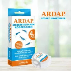 ARDAP Silberfischfalle Silberfischchen-Köderdose, Fraßköder, Wirkt Bis Zu 3 Monate, 4 Stück -Tischlampen Verkäufe 83e39fb99e89fd5caa05a5082433b66852c5e4f8 silberfischfalle ardap silberfischchen koederdose