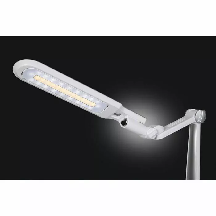 Hansa Schreibtischlampe LED Multiflex, Dimmbar, Silber, Standfuß Und Klemme 3 Hansa Schreibtischlampe LED Multiflex, Dimmbar, Silber, Standfuß Und Klemme – Bild 3