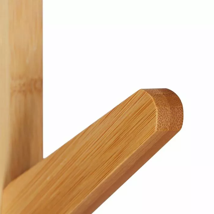 Relaxdays Garderobenständer 10022762, Mit 8 Haken, Bambus, Natur 6 Relaxdays Garderobenständer 10022762, Mit 8 Haken, Bambus, Natur – Bild 6