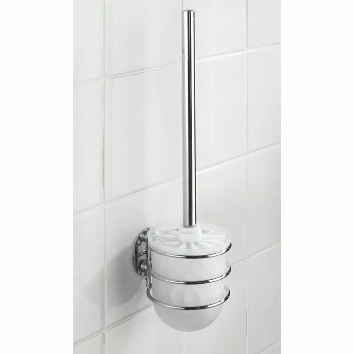 Wenko WC-Bürste Turbo-Loc, Weiß, Bürstenhalter Aus Glas, Zur Wandmontage 3 Wenko WC-Bürste Turbo-Loc, Weiß, Bürstenhalter Aus Glas, Zur Wandmontage – Bild 3