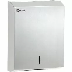 Bartscher Handtuchspender 850006, Metall, Für 400 Falthandtücher, Silber