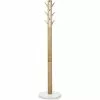 Umbra Garderobenständer Flapper, 320361-668, Mit 9 Klappbaren Haken, Holz, Natur / Weiß