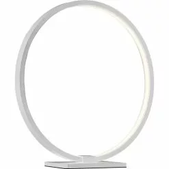 Blulaxa Schreibtischlampe Ring Weiß LED, Aluminium, Mit Standfuß