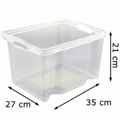 Keeeper Aufbewahrungsbox Franz 13,5 Liter, Kunststoff, Transparent, 35 X 27 X 21 Cm -Tischlampen Verkäufe 995abad410640f7f831d67e2c2b9a87b67f40f1e aufbewahrungsbox keeeper franz m 13 5 liter