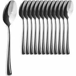 Esmeyer Menülöffel Stockholm 204-046, Edelstahl, 19cm, Rostfrei, Silber Poliert, Set 12 Stück