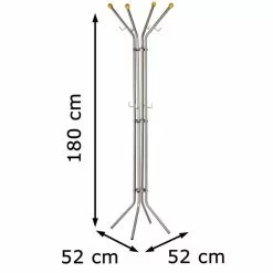 Alco Garderobenständer 2800, Mit 12 Haken, Metall, Silber -Tischlampen Verkäufe 9a798a20755abeacb2737d44610405f03d19cbcc garderobenstaender alco 2800