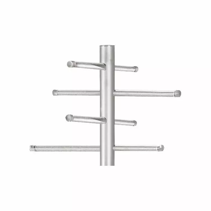 Kerkmann Garderobenständer Ästhet, 6210, Mit 8 Haken, Metall, Alusilber 2 Kerkmann Garderobenständer Ästhet, 6210, Mit 8 Haken, Metall, Alusilber – Bild 2