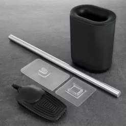 Bremermann WC-Bürste WC-Garnitur Barbena, Schwarz, Bürstenhalter Aus Edelstahl, Zur Wandmontage -Tischlampen Verkäufe 9dab30ca5942f8bf7bb58147183af0b65ce5bbac wc buerste bremermann wc garnitur barbena schwarz