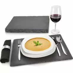 Sänger Schieferplatten 204320, 40 X 30cm, Servierplatten, Set, 6 Stück