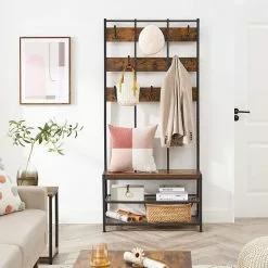 Vasagle Garderobenständer HSR087B01, Vintage, Mit 16 Haken, Metall / Holz, Schwarz / Braun -Tischlampen Verkäufe 9e102016a725ed3a0e1d8f46bf71e647ab7343db garderobenstaender vasagle hsr087b01 vintage