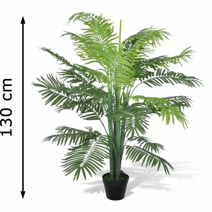 VidaXL Kunstpalme Phönix-Palme, Höhe 130 Cm, Dattelpalme, Mit Kunststoffstamm 5 VidaXL Kunstpalme Phönix-Palme, Höhe 130 Cm, Dattelpalme, Mit Kunststoffstamm – Bild 5