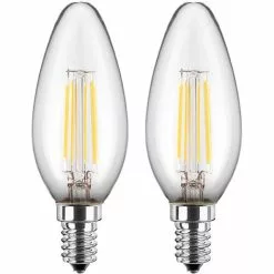 Blulaxa LED-Lampe Filament E14, Warmweiß, 4,5 Watt (43W), 2 Stück