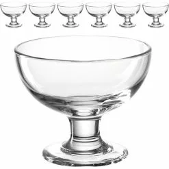 Leonardo Dessertschalen Cucina 020851, Mit Fuß, Glas, Transparent, 12cm, Set, 6 Stück