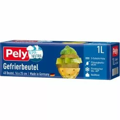 Pely Gefrierbeutel 8661, 1 Liter, 16 X 25cm, 40 Stück