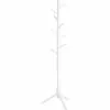 Vasagle Garderobenständer RCR04WT, Mit 8 Haken, Holz, Weiß