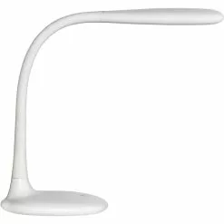 Unilux Schreibtischlampe Lucy LED, Standfuß, Dimmbar, USB, Weiß