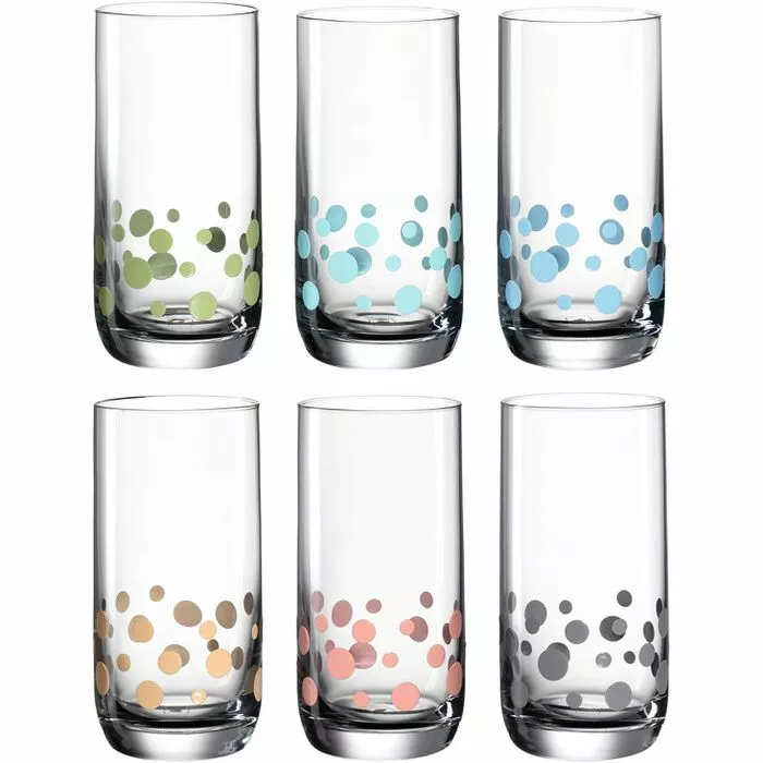 Leonardo Trinkgläser Daily 027686 Farbig Sortiert, 330ml, 6 Stück 1 Leonardo Trinkgläser Daily 027686 Farbig Sortiert, 330ml, 6 Stück