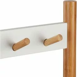 Relaxdays Garderobenständer 10027500, Mit Ablage & 5 Haken, Bambus, Natur / Weiß -Tischlampen Verkäufe ae17f9a97e7fbfca74ed73f1a149001a44363342 garderobenstaender relaxdays 10027500