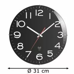 TFA 60.3509 Funkuhrwanduhr Schwarz -Tischlampen Verkäufe af358fd1d1c1f514399cfeb3f4063b088e0c4008 wanduhr tfa 60.3509 funkuhr