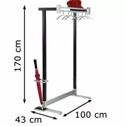 Kerkmann Garderobenständer Montana, 6553, Mit Hutablage, Metall, Schwarz / Silber -Tischlampen Verkäufe afe2b987d4335c9589e1734458ec82898a77ec7c garderobenstaender kerkmann montana 6553