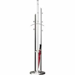 Kerkmann Garderobenständer Solitaire, 6069, Mit 8 Haken, Metall, Alusilber