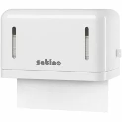 Satino Handtuchspender Mini, Kunststoff, Für 250 Falthandtücher, Weiß