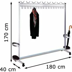 Kerkmann Garderobenständer Multiline, 6758, Mit Rollen, Metall, Silber -Tischlampen Verkäufe b45808a3550b959ba7393e0db74443d0e404f272 garderobenstaender kerkmann multiline 6758