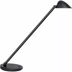 Unilux Schreibtischlampe Jack LED, Dimmbar, Schwarz, USB, Standfuß