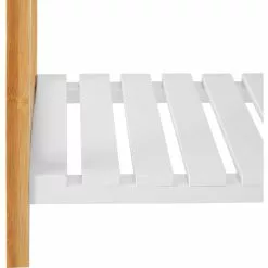 Relaxdays Garderobenständer 10024984, Mit 2 Ablagen & 4 Haken, Bambus, Natur / Weiß -Tischlampen Verkäufe b744d19debf2c22e0bd787bac172869216938a63 garderobenstaender relaxdays 10024984