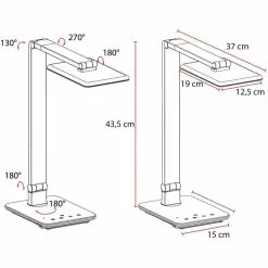 FeinTech Schreibtischlampe LTL00100 LED, Dimmbar, USB, Standfuß -Tischlampen Verkäufe b84e42e13f73abd2f06015bffba60f71bd2039ee schreibtischlampe feintech ltl00100 led