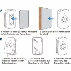 Eaxus Türklingel Drahtlose Türklingel, Funk Set Mit 2 Empfängern, Kabellos, Bis 200 M -Tischlampen Verkäufe badf2759a233fcb6714541bcda9cbac664b4cb4b tuerklingel eaxus drahtlose tuerklingel funk set