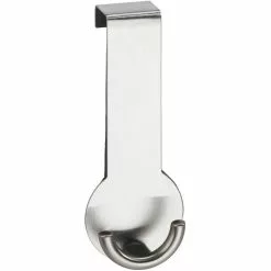 Wenko Kleiderhaken Rondo, 4468050100, Für Die Tür, Silber, Edelstahl, 2 Haken
